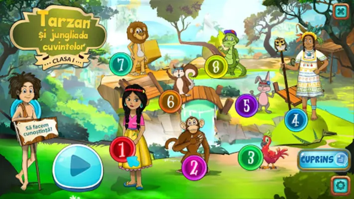 Tarzan și jungliada cuvintelor android App screenshot 6